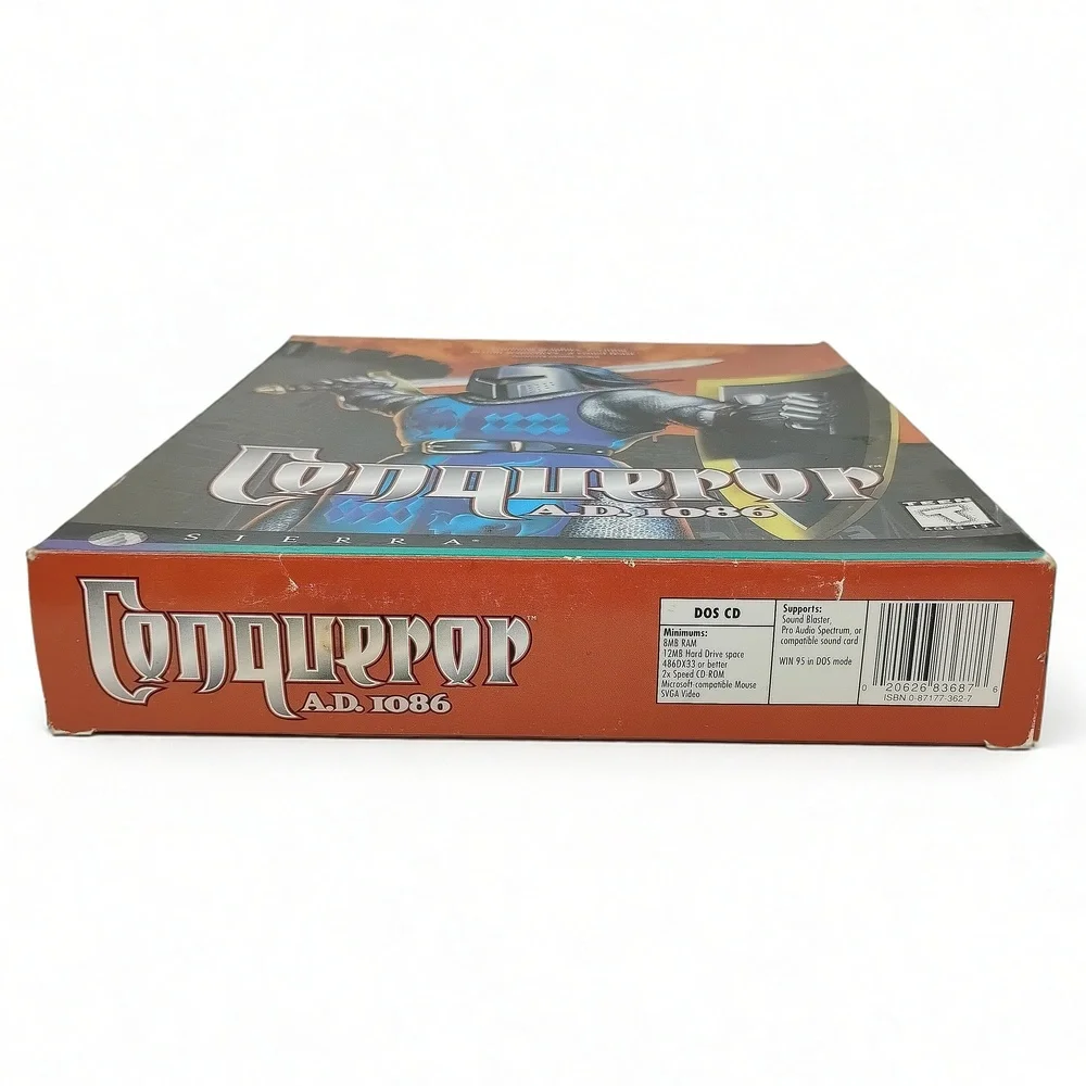 Sierra Conqueror AD 1086 PC Big Box Game 1995 Strategy Simulation Medieval DOS